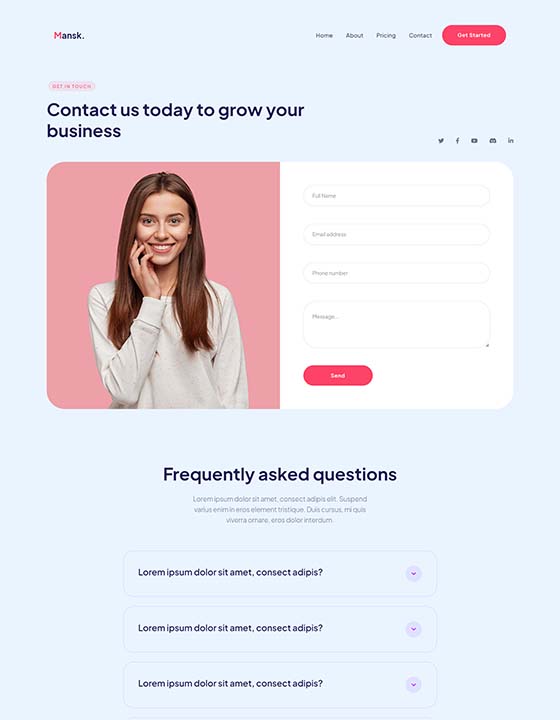 Screenshot - Mansk Webflow Template